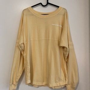 Taylor Swift Daylight Yellow Long Sleeve Tee S/M small medium worn once
